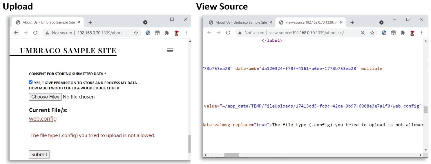 Upload and View Source
